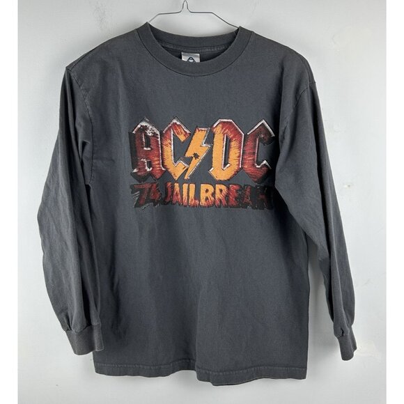 Aaa Other - AC/DC 2005 Jailbreak 74 Long Sleeve T-Shirt M Gray, with Logo Design